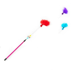 Zabawka wędka z puszkiem dla kota