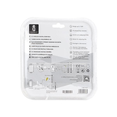 Dzwonek do drzwi srebrny