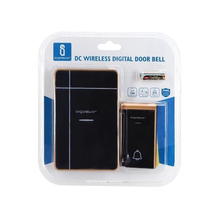 Dzwonek do drzwi czarno-złoty