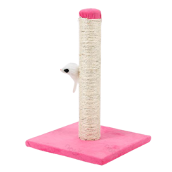 Drapak dla kota słupek z zabawką różowy L25*W25*H35cm