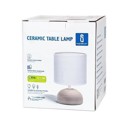 Lampka stołowa 23x14x14cm beżowa