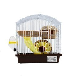 Mała klatka dla gryzoni 23x17x24,5cm brązowa