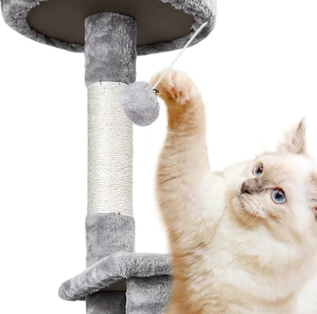 Drapak dla kota szary wysoki 148x89x45