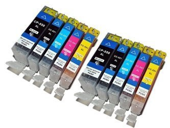 Zestaw 10x tusz do Canon PGI 550 XL CLI 551 XL CMYK zamienniki