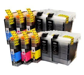 Zestaw 10x tusz do BROTHER LC529/525 XL CMYK zamienniki