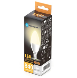 Żarówka LED E14 C37 9W Barwa Ciepła 3000K