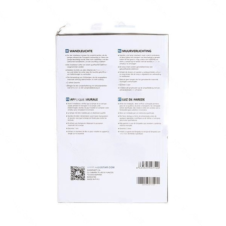 Lampa zewnętrzna ścienna ozdobna czarna 195x150x355mm