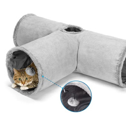 Tunel zabawka dla kota w kształcie T