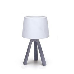 Lampka stołowa 18x18x31cm trójnóg szara