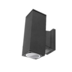 Lampa zewnętrzna ścienna kwadratowa  czarna 168x60x106mm