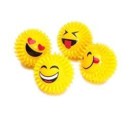 Gumowa piłka LED emoticons 7cm