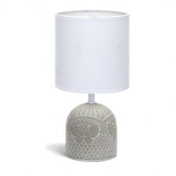 Lampka stołowa 26x13x13cm szary beż