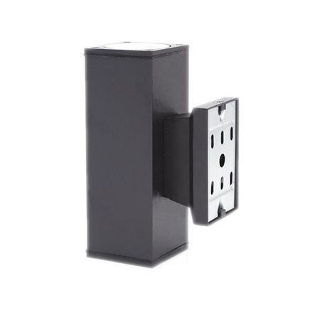 Lampa zewnętrzna ścienna kwadratowa  czarna 168x60x106mm