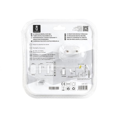 Dzwonek do drzwi biało-czarny