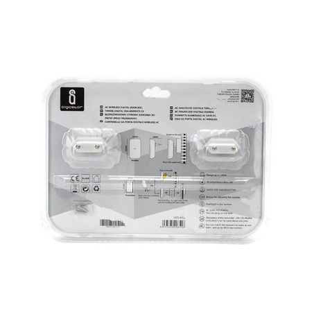 Dzwonek do drzwi + 2 odbiorniki biało-czarny