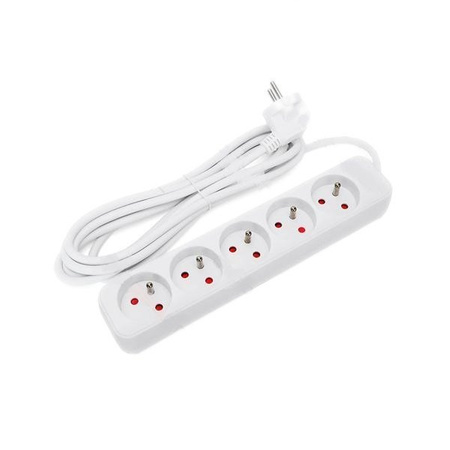 Przedłużacz sieciowy biały 3m