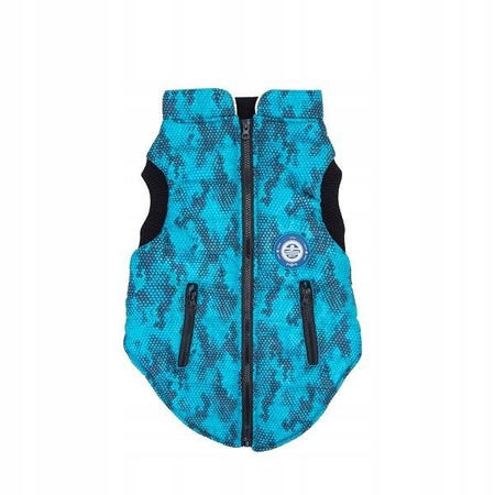 Ciepła kurtka zimowa średnie/duże psy nadruk