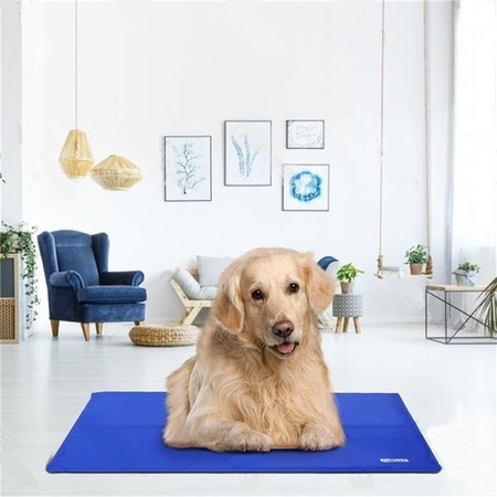Mata chłodząca dla zwierząt 50x90 L granatowa
