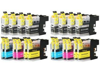 Zestaw 20x tusz do Brother LC123 XL CMYK zamienniki