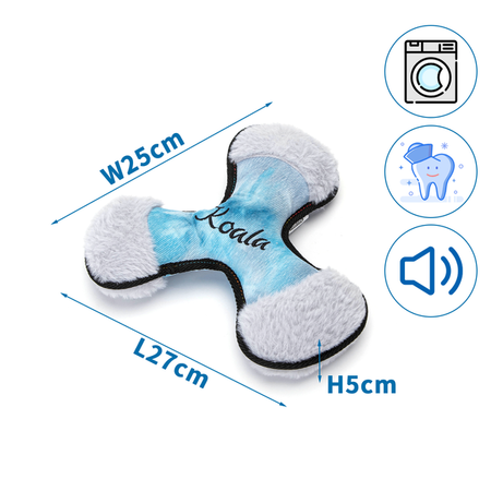 Pluszowa zabawka trójząb z piszczałką 