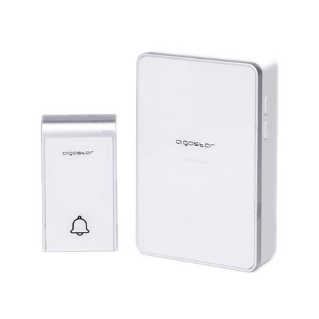 Dzwonek do drzwi biało-srebrny