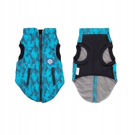 Ciepła kurtka zimowa średnie/duże psy nadruk