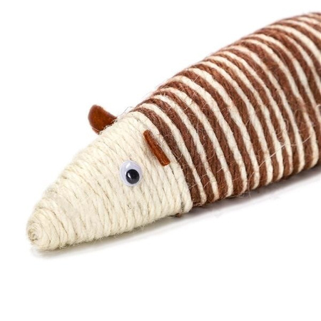 Zabawka dla kota myszka brązowa 21,5x6,3x6cm