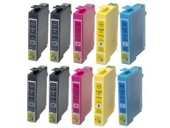Zestaw 10x tusz do EPSON T2991-T2994 CMYK zamiennik 001