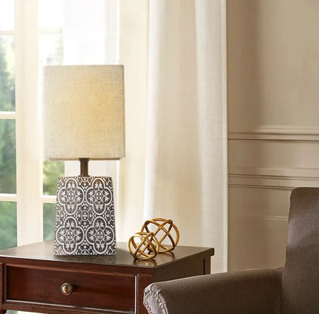 Lampka stołowa 36x24x24cm brązowa