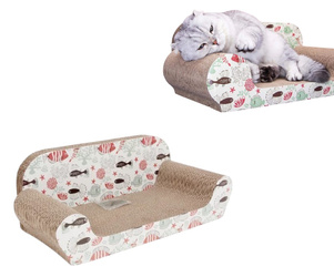 Drapak kartonowy z kocimiętką dla kota 54 x 26 x 20 cm