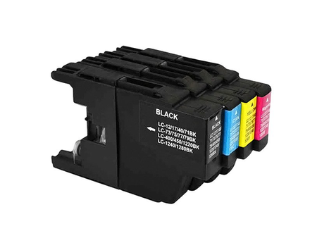 Zestaw 4x Tusz do Brother LC 1220/1240/1280 XL CMYK 100% nowy zamiennik