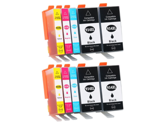 Zestaw 10x tusz do HP 934/935XL CMYK zamienniki