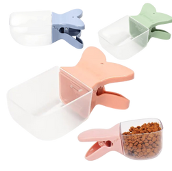 Łyżka do karmy z klipsem do zamykania torebek