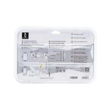 Dzwonek do drzwi + 2 odbiorniki  czarno-złoty