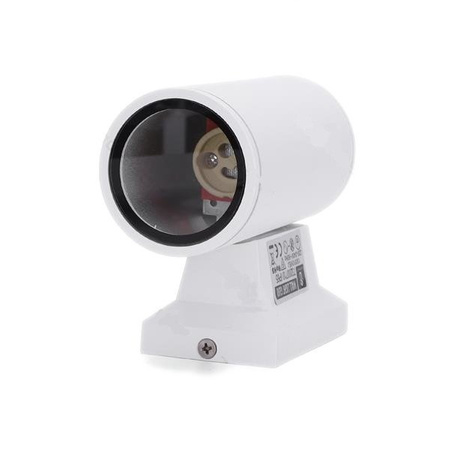 Lampa zewnętrzna ścienna biała 123x60x104,5mm