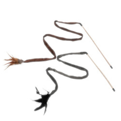 Zabawka wędka z piórkiem dla kota