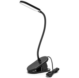 Lampka biurkowa LED czarna na klips