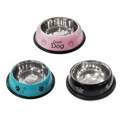 Miska metalowa dla psa kota na gumie XL