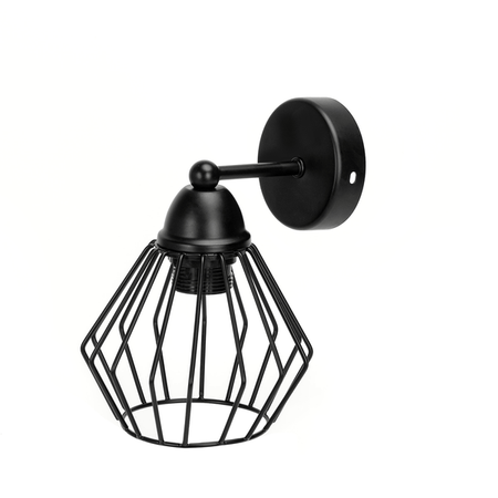 Lampa wewnętrzna ścienna ozdobna czarna 200x150x215