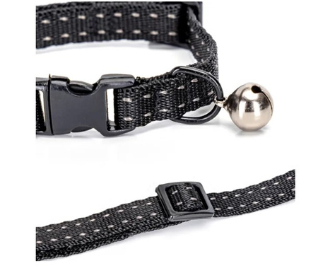 Regulowana obroża przeciw pasożytom 20-33cm czarna