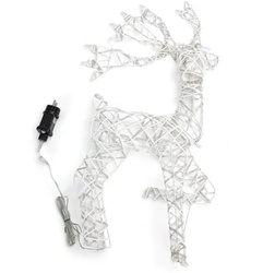 Lampki świąteczna w kształcie renifera, Ciepła biel, 75 cm