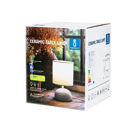 Lampka stołowa 23x14x14cm beżowa