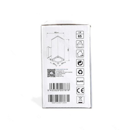 Lampa zewnętrzna ścienna kwadratowa  czarna 168x60x106mm