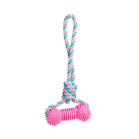 Zabawka dla psa przeciągacz z plecionej liny 33cm