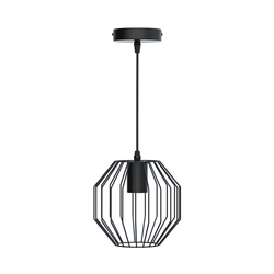 Żelazna lampa wisząca geometryczna