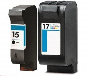 Zestaw 2x tusz do HP 15 XL I 17 XL zamienniki