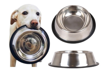 Miska metalowa dla psa kota na gumie 15,9 cm