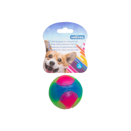 Kolorowa piłka da psa LED 5cm 