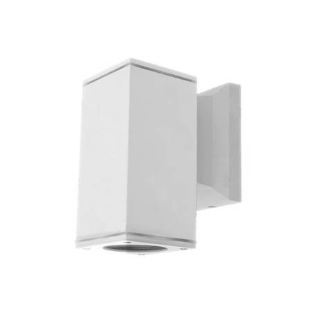 Lampa zewnętrzna ścienna kwadratowa biała 127x60x106mm