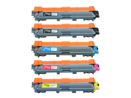 Zestaw 5x toner do  Brother TN241 TN245 CMYK + K zamienniki